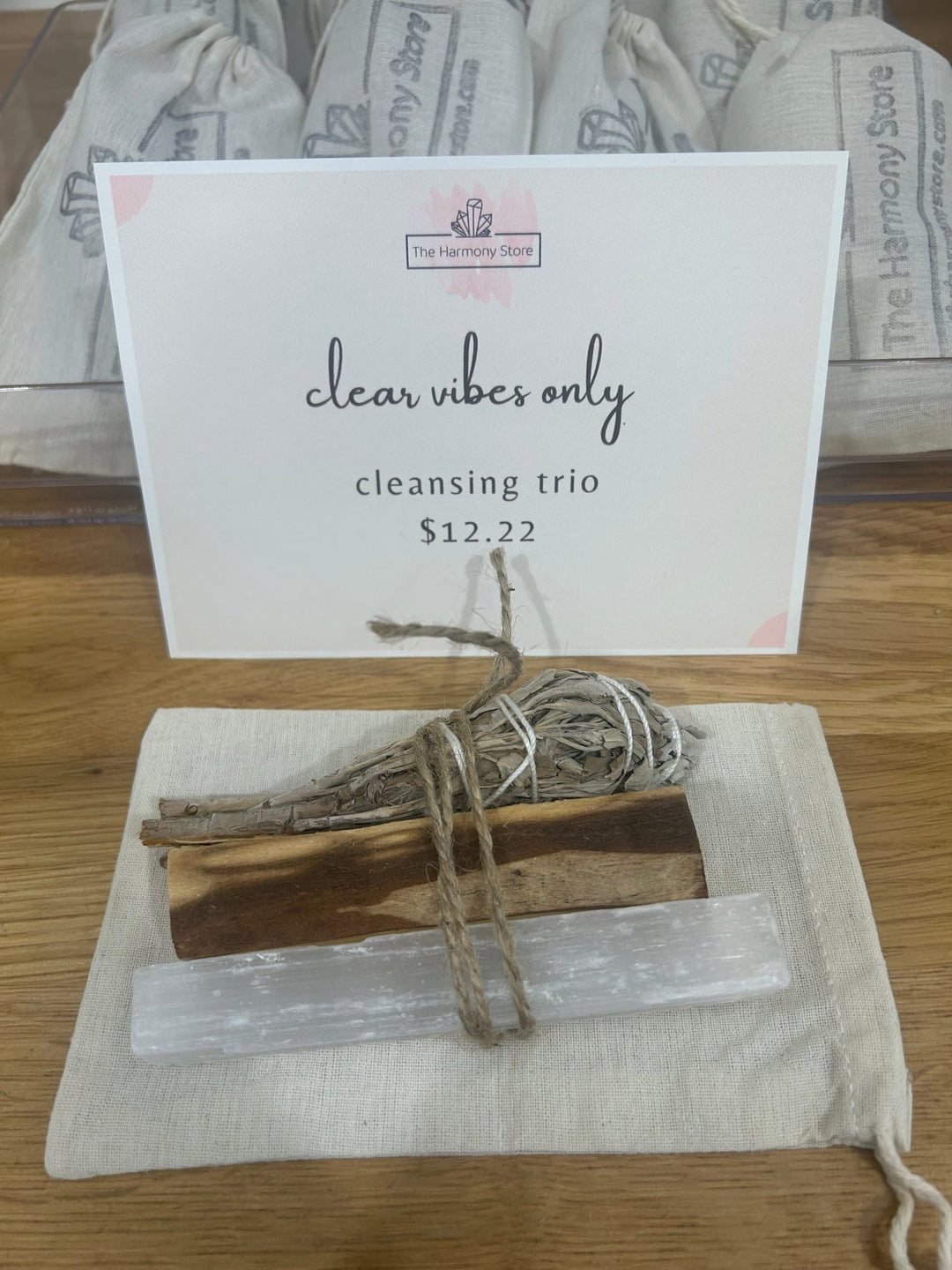 Clear Vibes Only Smudge Trio | The Harmony Store Smudge