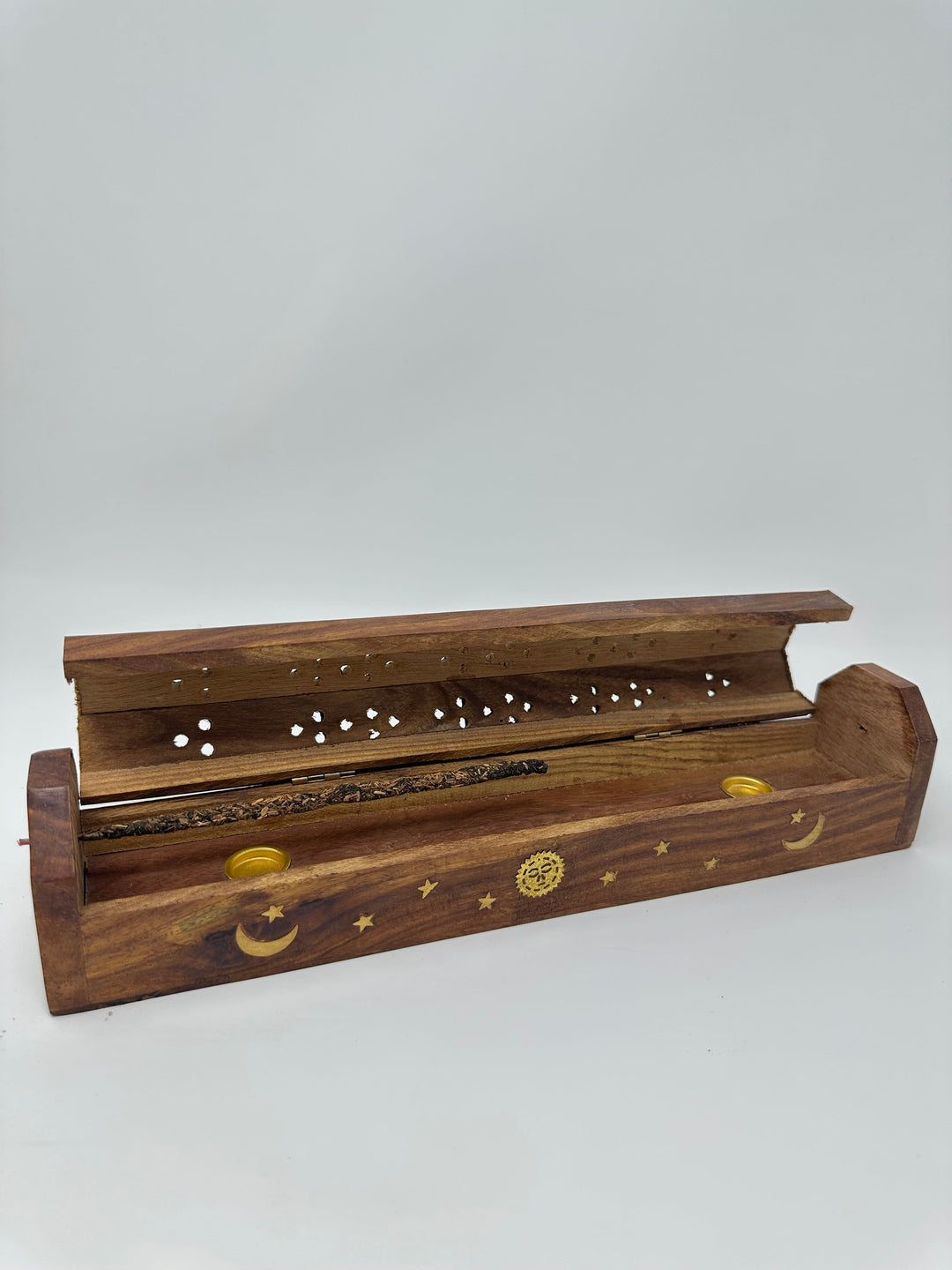 Coffin Incense Burner Sun Moon Star | The Harmony Store Incense Holder