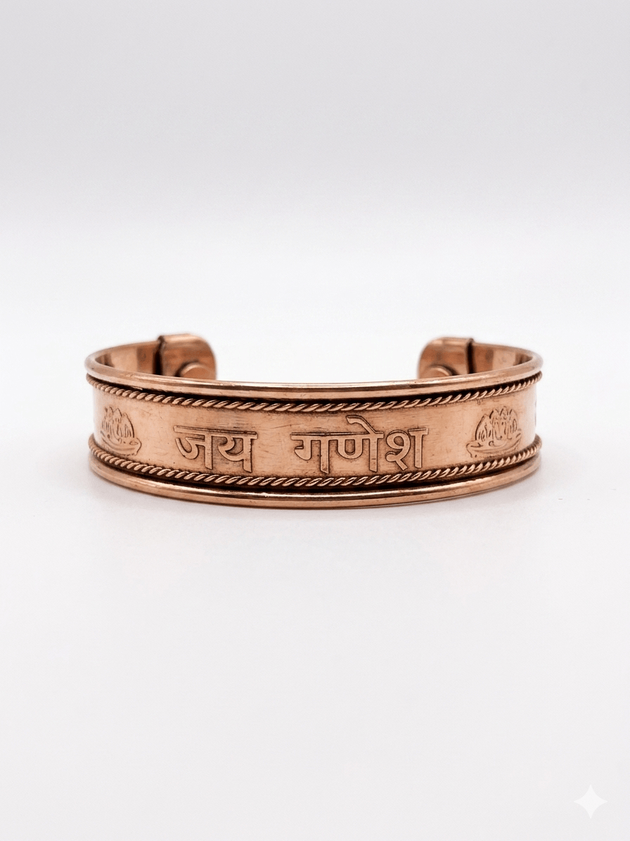 Copper Magnetic Bracelet | Om Symbol | The Harmony Store Magnetic