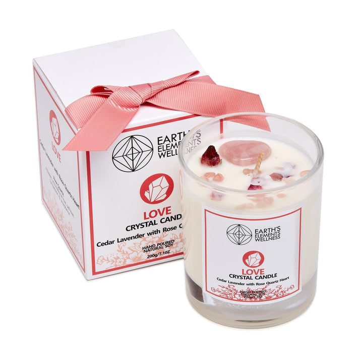 Earth Elements Crystal Candle, 5 Scents | Harmony Candle
