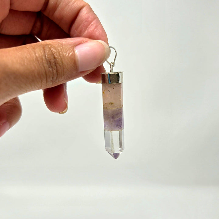 Rose Quartz Pencil Cap Crystal Trio | The Harmony Store Pendant