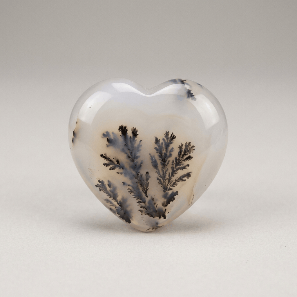 Dendritic Agate Heart 150-200g | The Harmony Store Heart