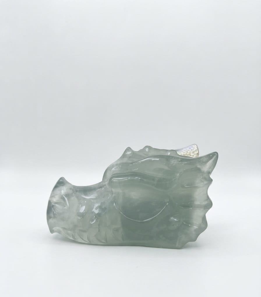 Fluorite Dragon Head Sculpture | The Harmony Store Carving