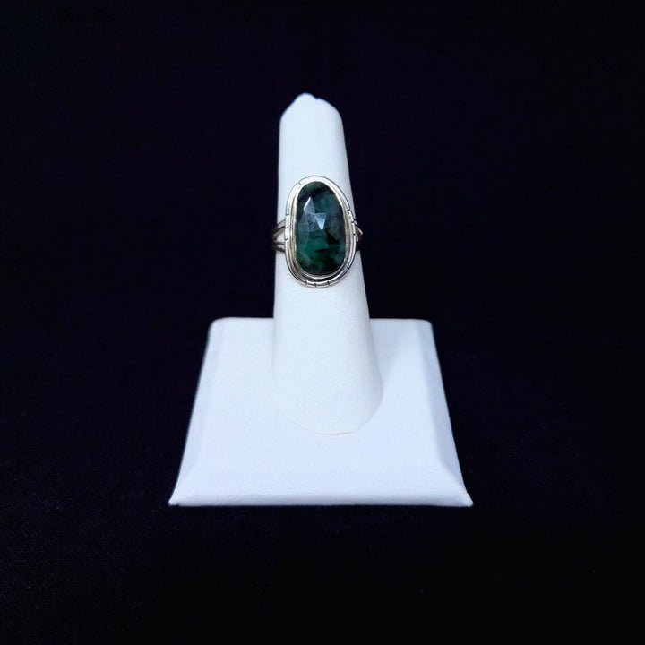 Emerald Faceted 925 Silver Ring | The Harmony Store Ring
