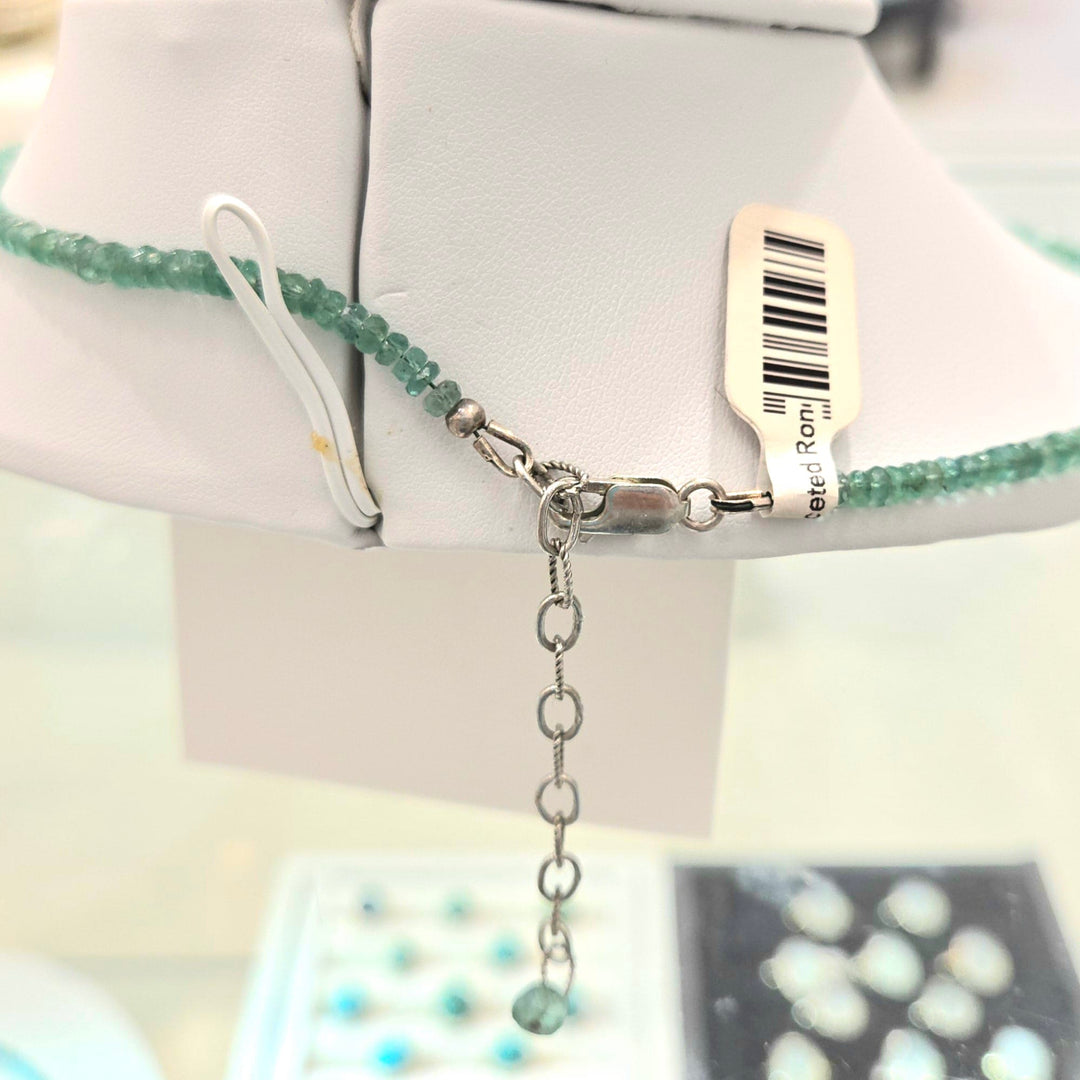 Emerald Rondel Micro Necklace 3mm | The Harmony Store Necklace