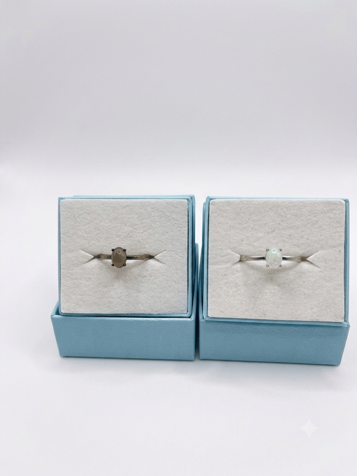 Ethiopian Opal Prong 925 Silver Ring | The Harmony Store Ring