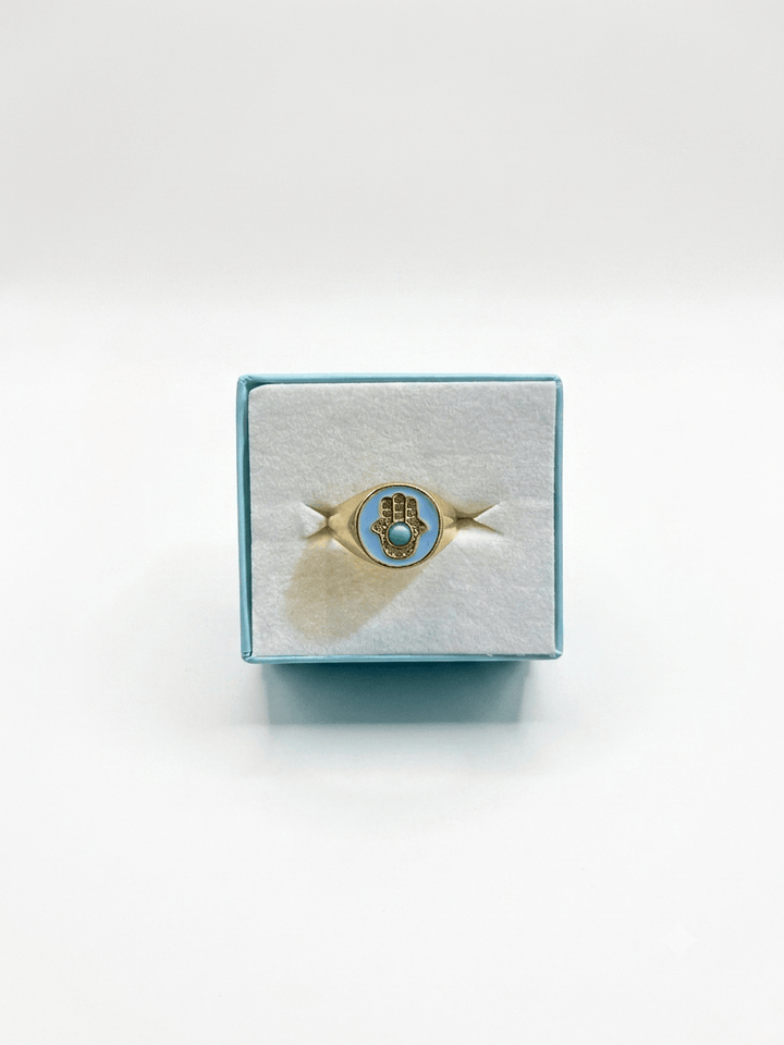 Evil Eye Hamsa Ring Adjustable | The Harmony Store Ring