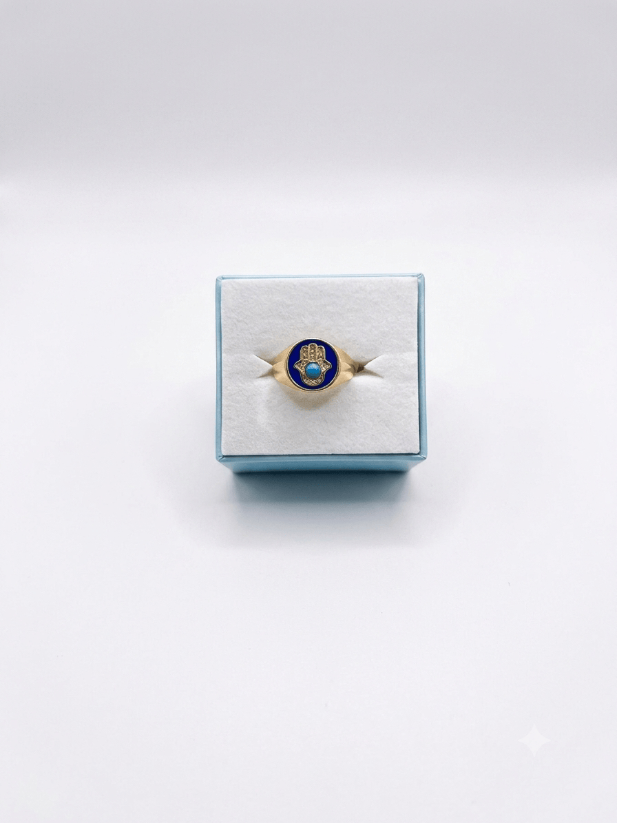 Evil Eye Hamsa Ring Adjustable | The Harmony Store Ring