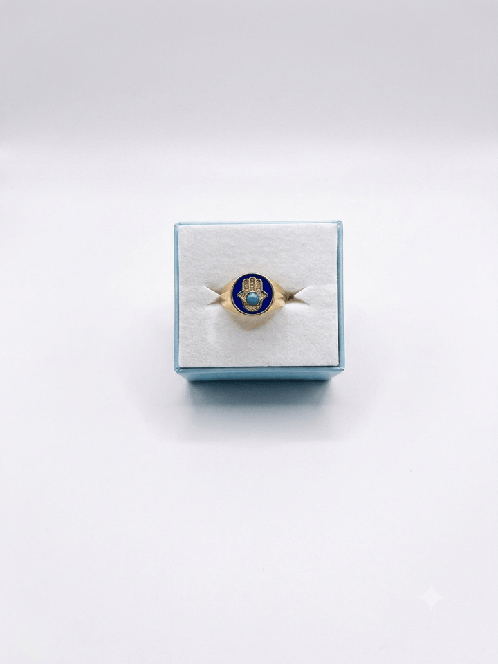 Evil Eye Hamsa Ring Adjustable | The Harmony Store Ring