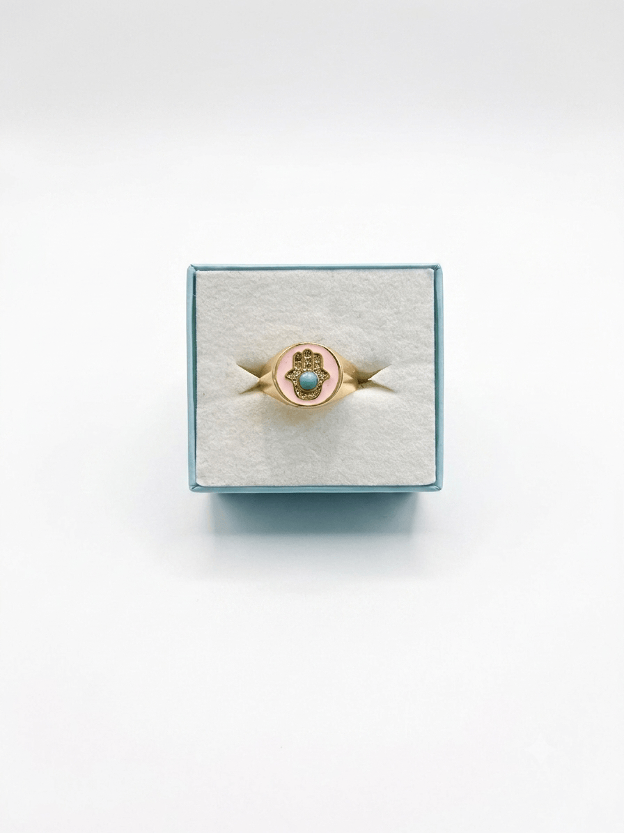 Evil Eye Hamsa Ring Adjustable | The Harmony Store Ring