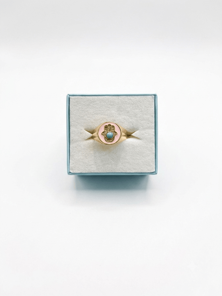 Evil Eye Hamsa Ring Adjustable | The Harmony Store Ring