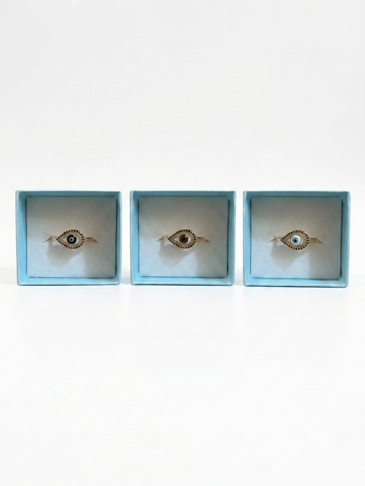 Evil Eye Large Adjustable Ring | The Harmony Store Ring