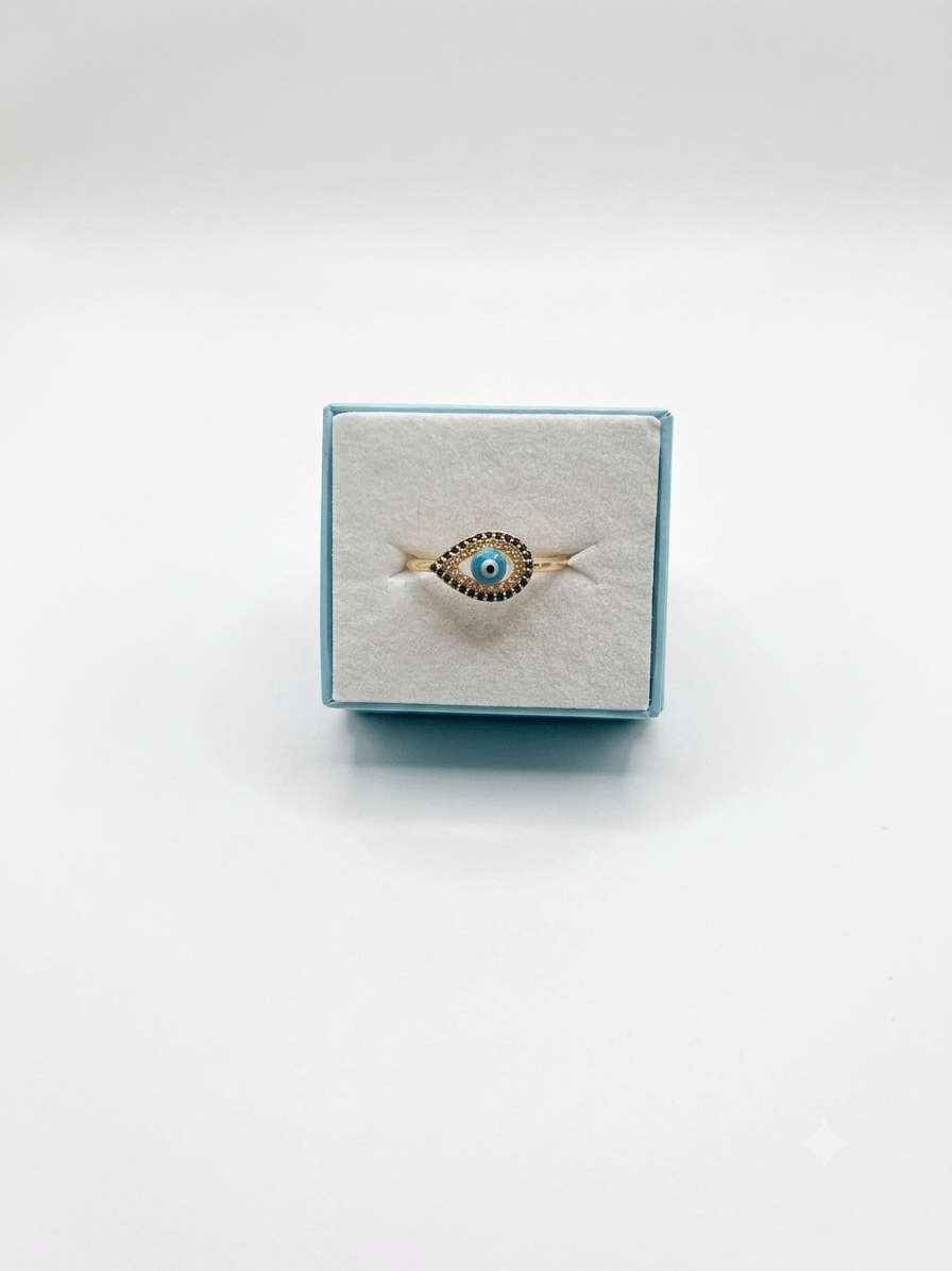 Evil Eye Large Adjustable Ring | The Harmony Store Ring