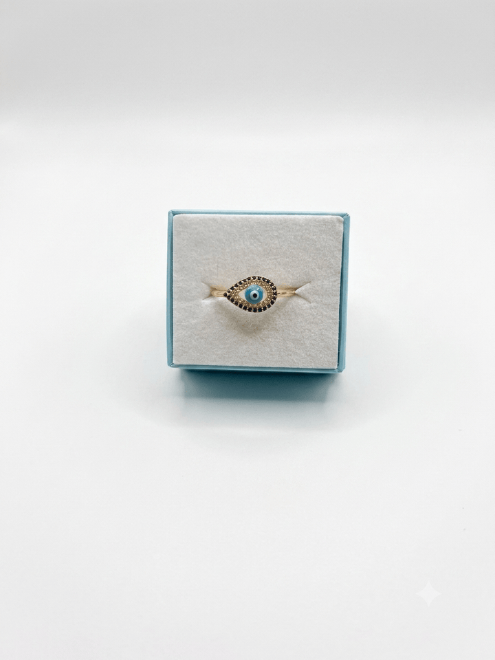 Evil Eye Large Adjustable Ring | The Harmony Store Ring