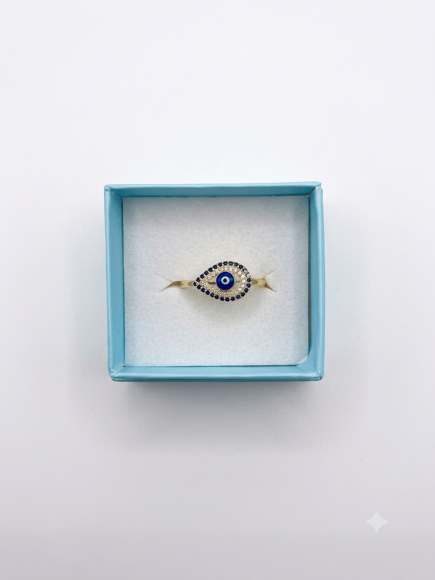 Evil Eye Large Adjustable Ring | The Harmony Store Ring