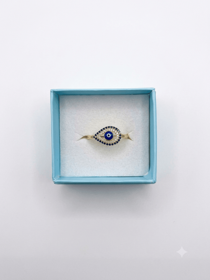 Evil Eye Large Adjustable Ring | The Harmony Store Ring