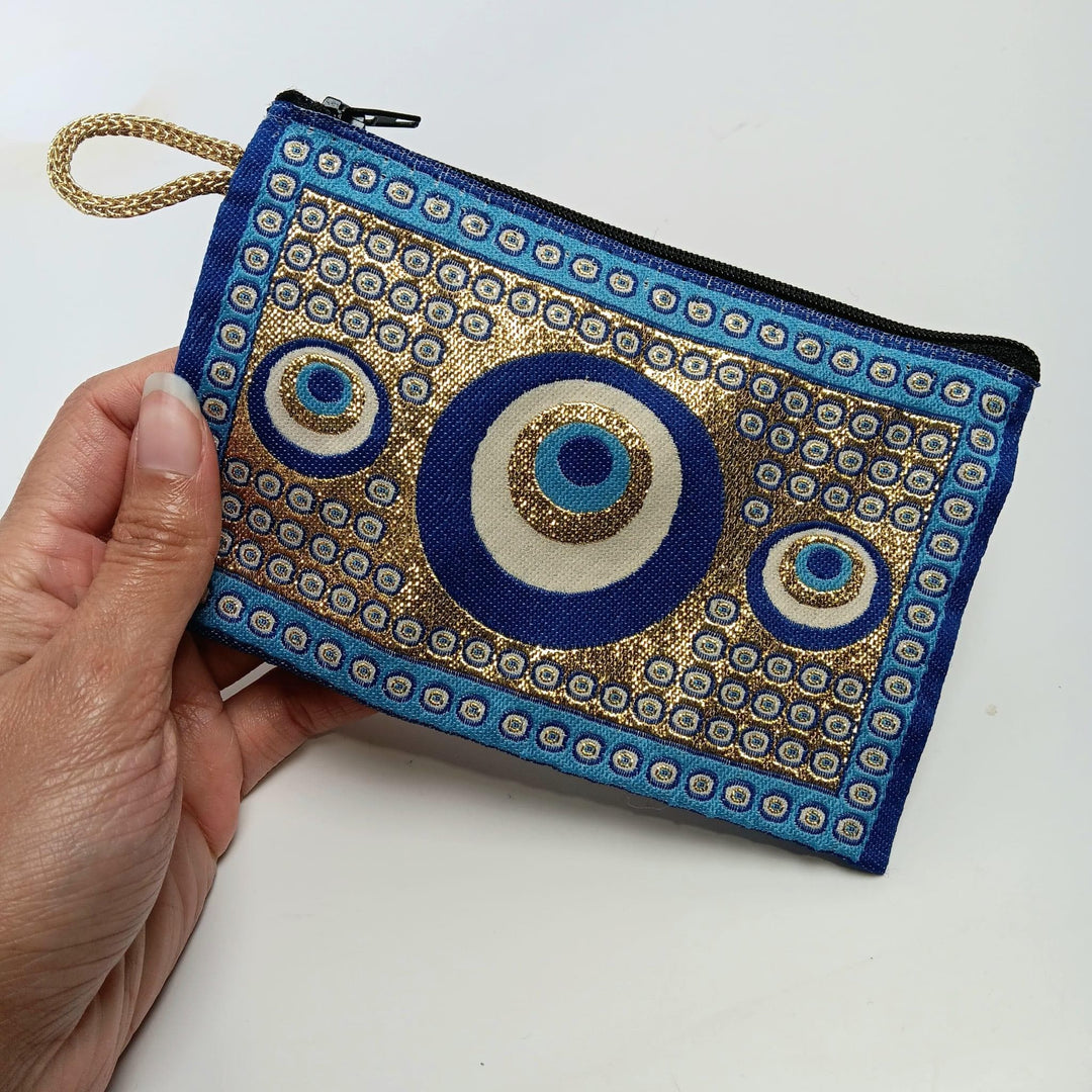 Evil Eye Pouch Bag Blue | The Harmony Store Evil Eye