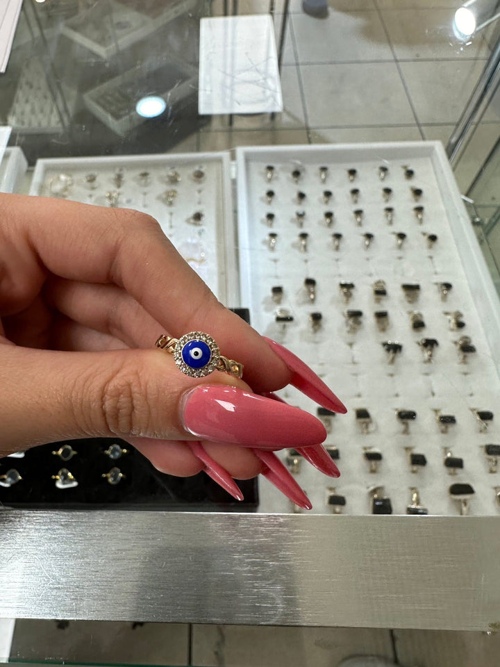 Evil Eye Medium Ring Adjustable | The Harmony Store Ring