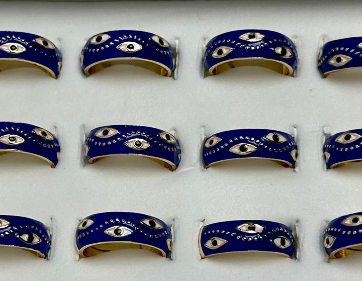 Evil Eye Ring Solid - Adjustable - The Harmony Store