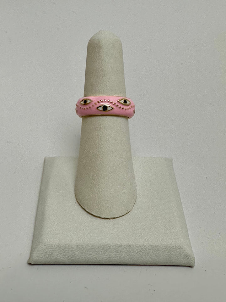 Evil Eye Ring Solid - Adjustable - The Harmony Store