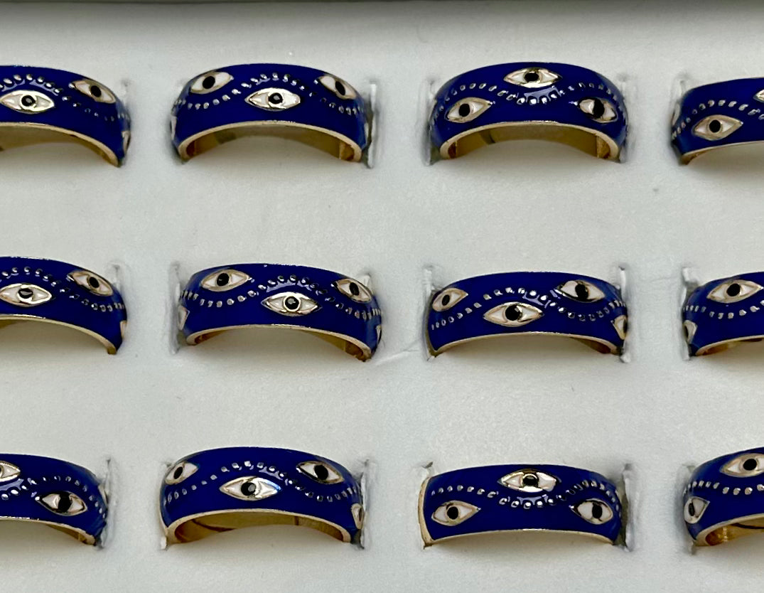 Evil Eye Ring Solid - Adjustable - The Harmony Store