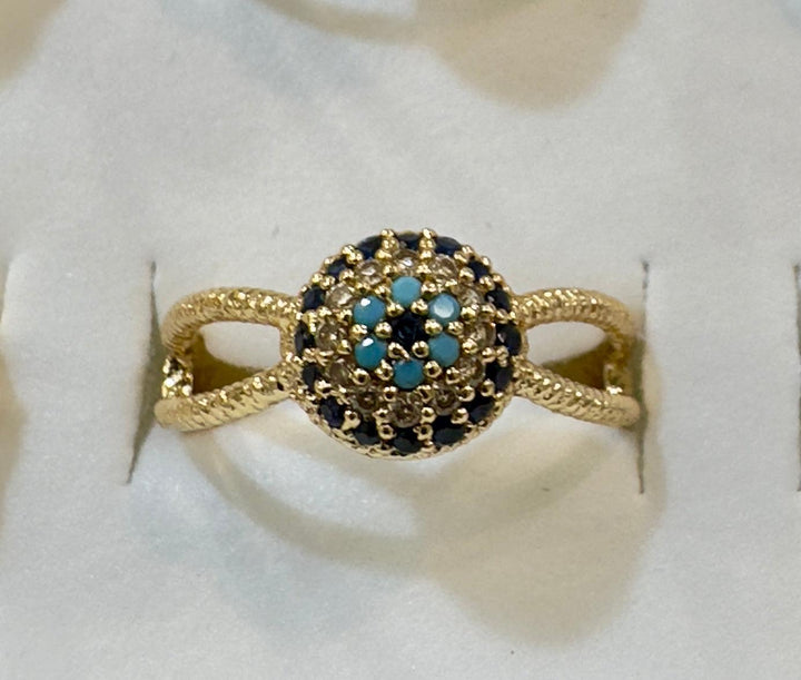 Evil Eye Umbrella Ring Adjustable | The Harmony Store Ring