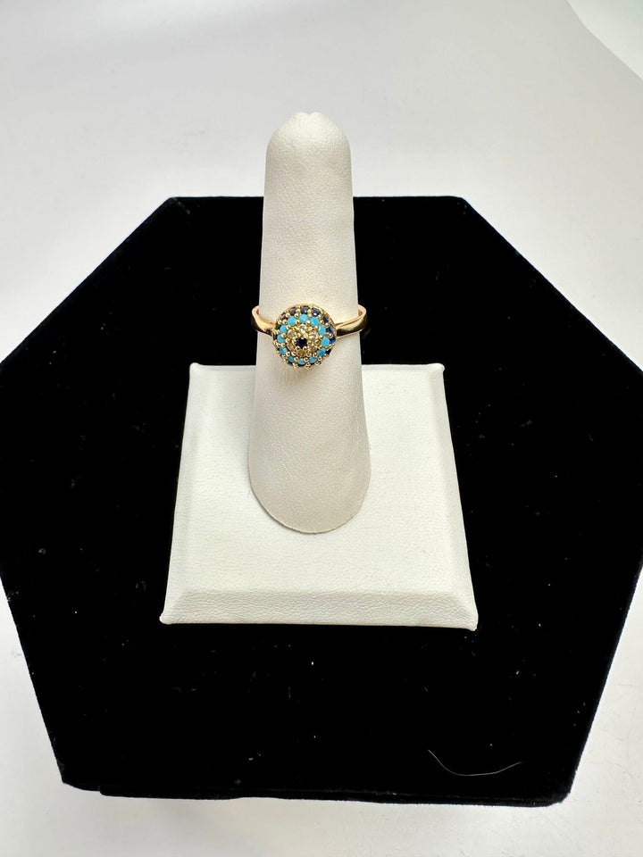 Evil Eye Umbrella Ring Adjustable | The Harmony Store Ring