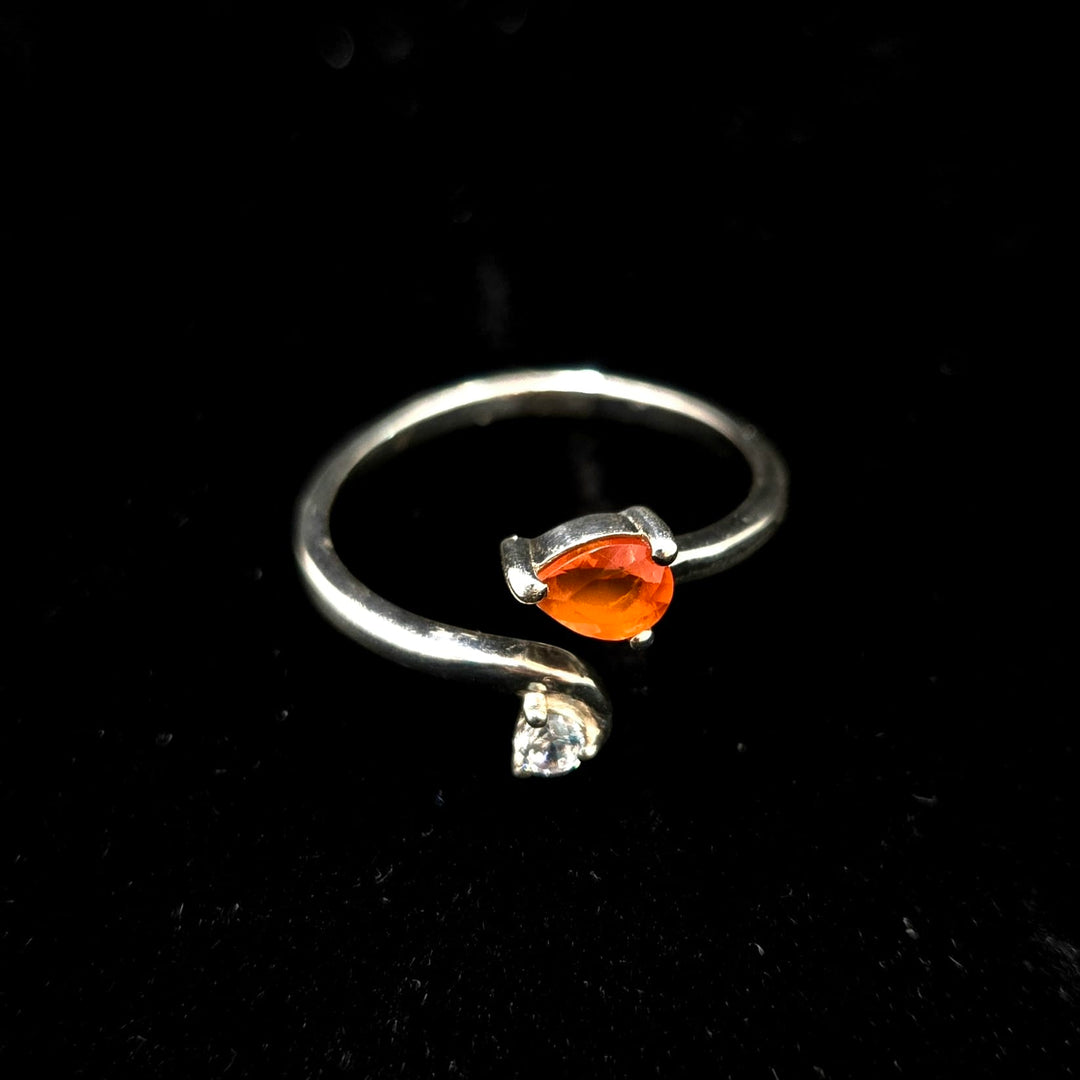 Fire Opal 925 Ring with Swarovski | The Harmony Store Ring