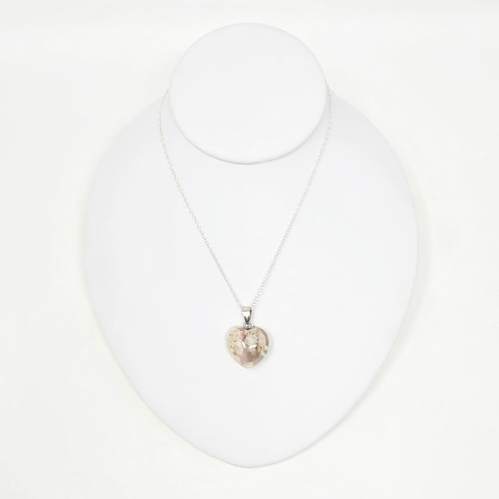 Flower Agate Heart Pendant 3/4 Inch | The Harmony Store Pendant