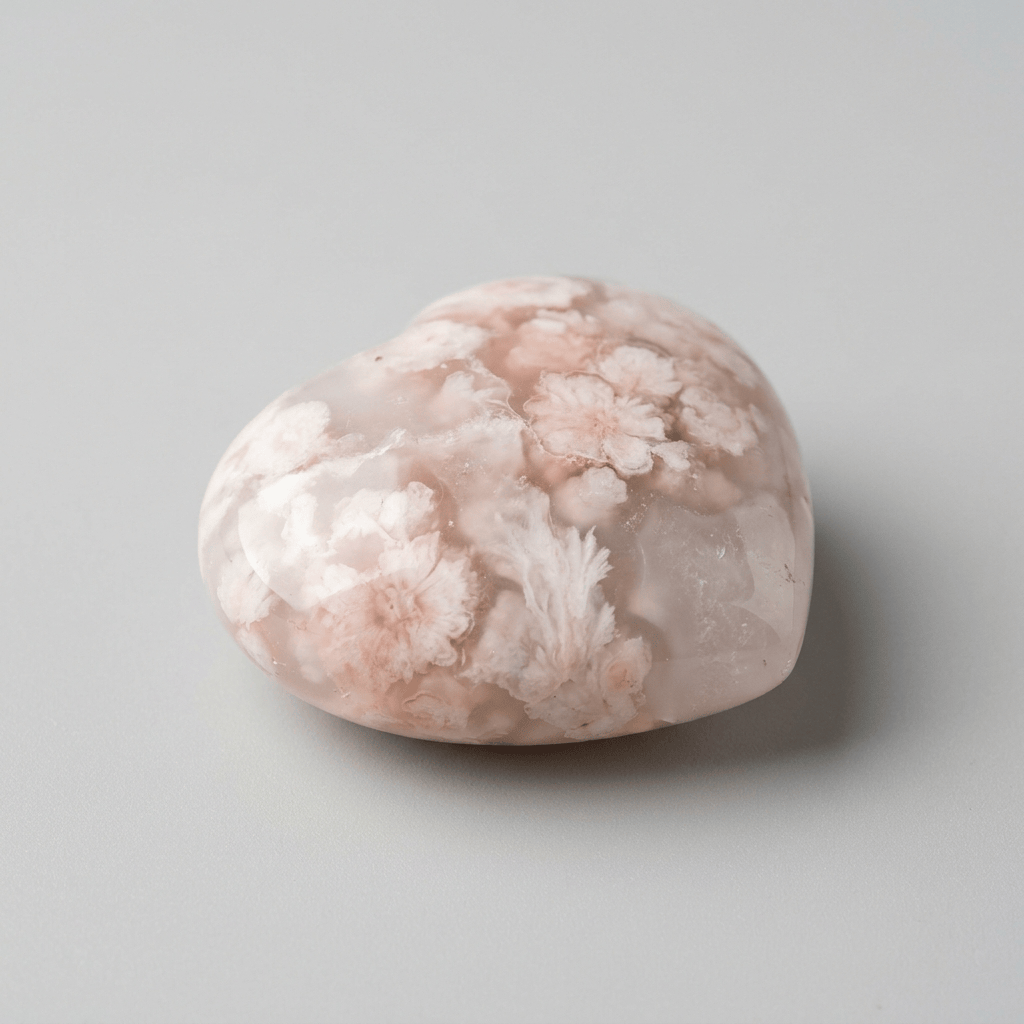 Flower Agate Puffy Heart | The Harmony Store Heart