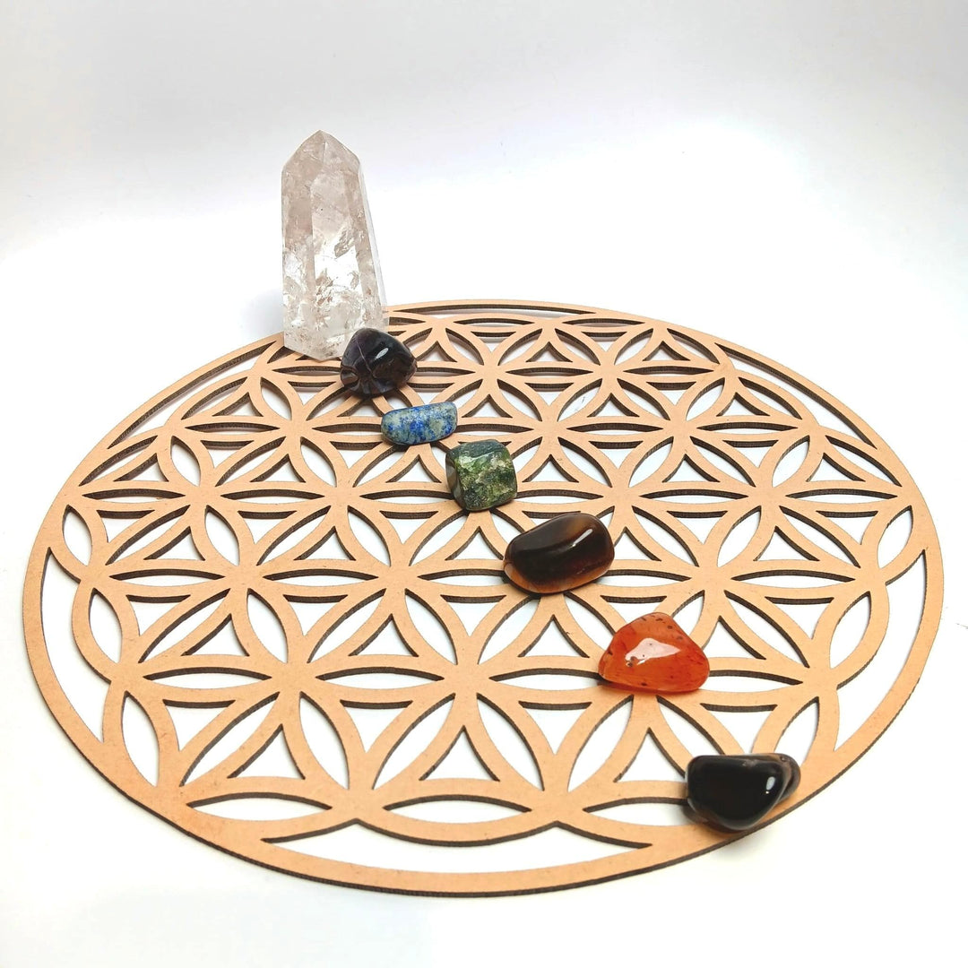 Flower of Life Crystal Grid Plaque | The Harmony Store Flower of Life