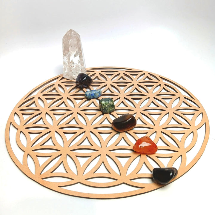 Flower of Life Crystal Grid Plaque | The Harmony Store Flower of Life