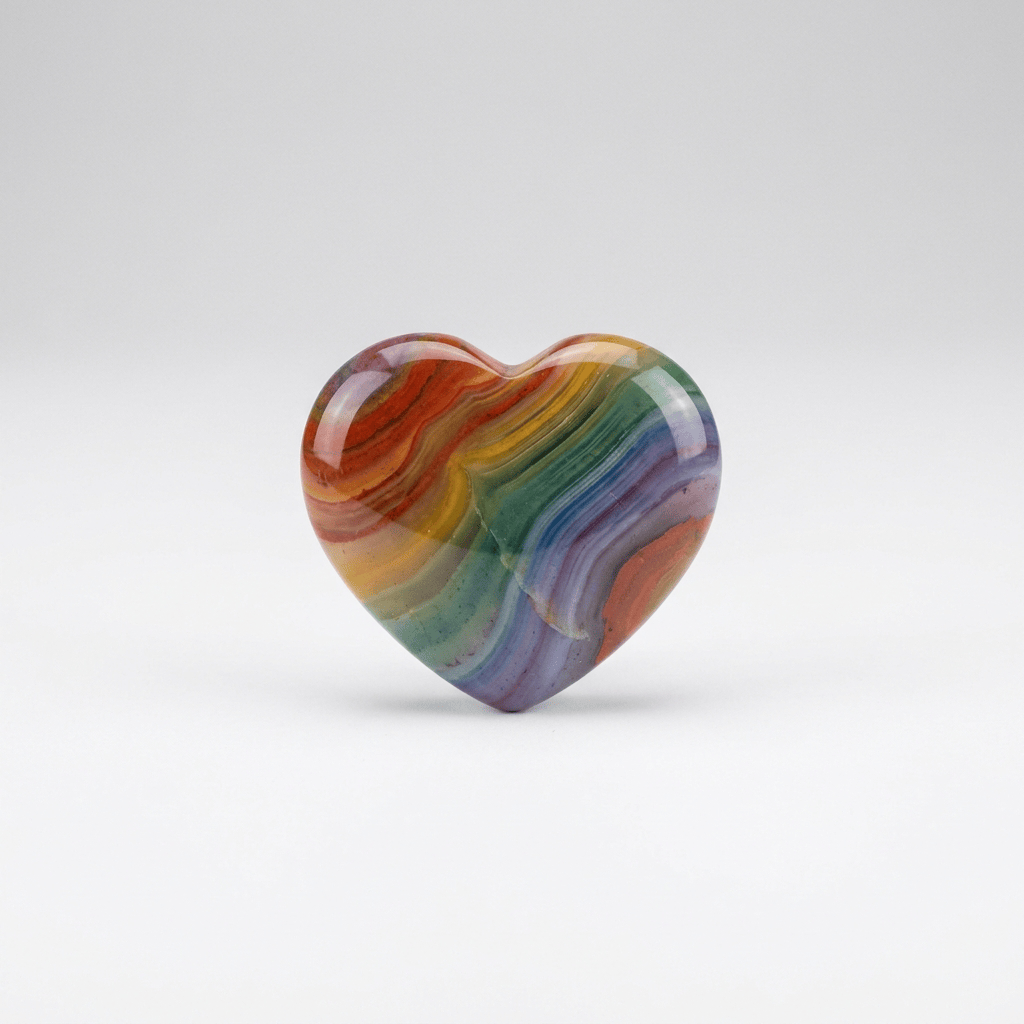 Gemstone Heart Carving 2" | The Harmony Store Heart