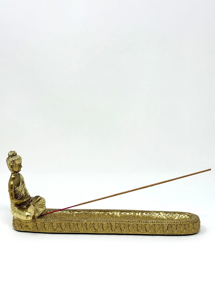 Gold Buddha Incense Burner 9-Inch | The Harmony Store Incense Holder
