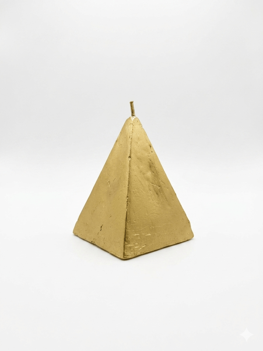 Gold Pyramid Candle | The Harmony Store Candle
