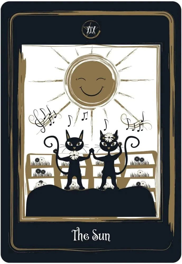 Golden Black Cat Tarot Deck | The Harmony Store Tarot Deck