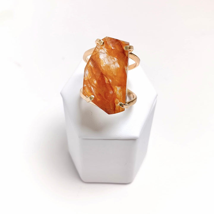 Golden Healer Faceted Arc Ring - The Harmony Store