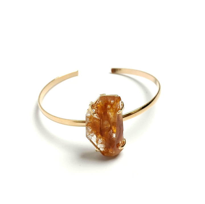 Golden Healer Simple Faceted Bracelet | The Harmony Store Golden Healer
