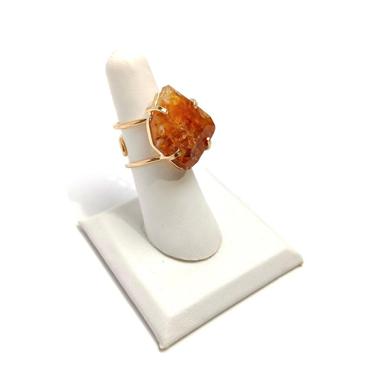 Golden Healer Wire Faceted Ring - The Harmony Store