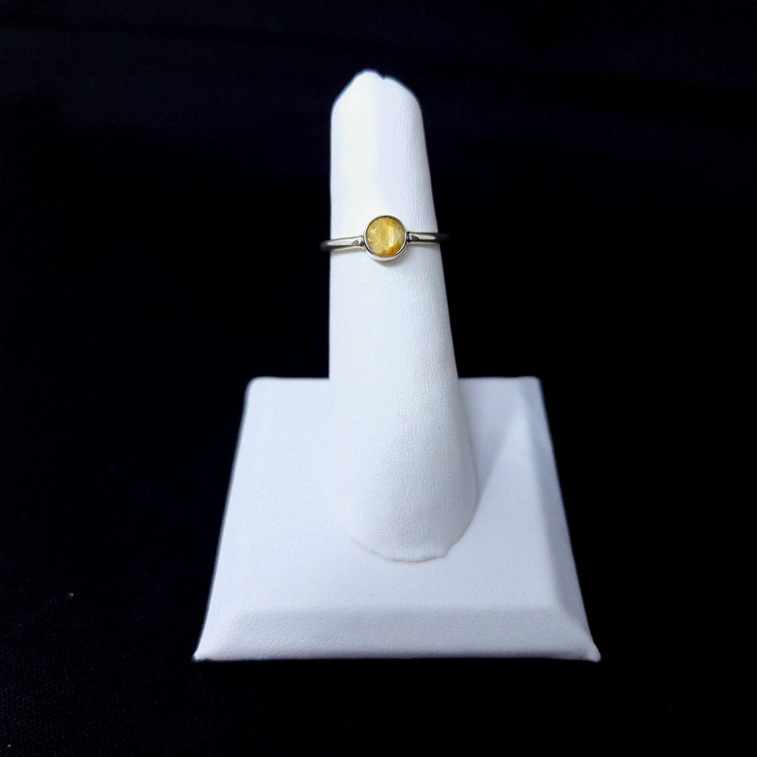Golden Rutilated Quartz Faceted Ring | The Harmony Store Ring