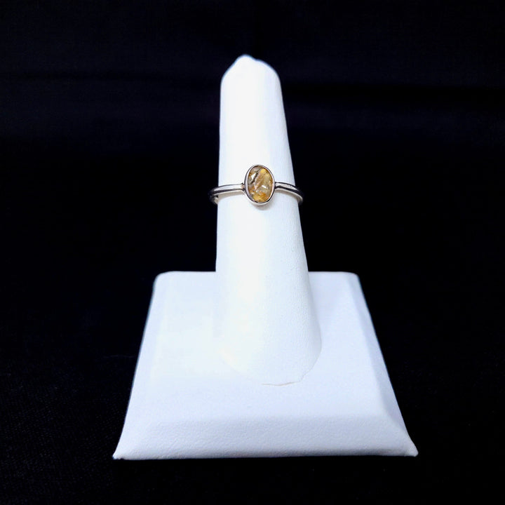 Golden Rutilated Quartz Faceted Ring | The Harmony Store Ring