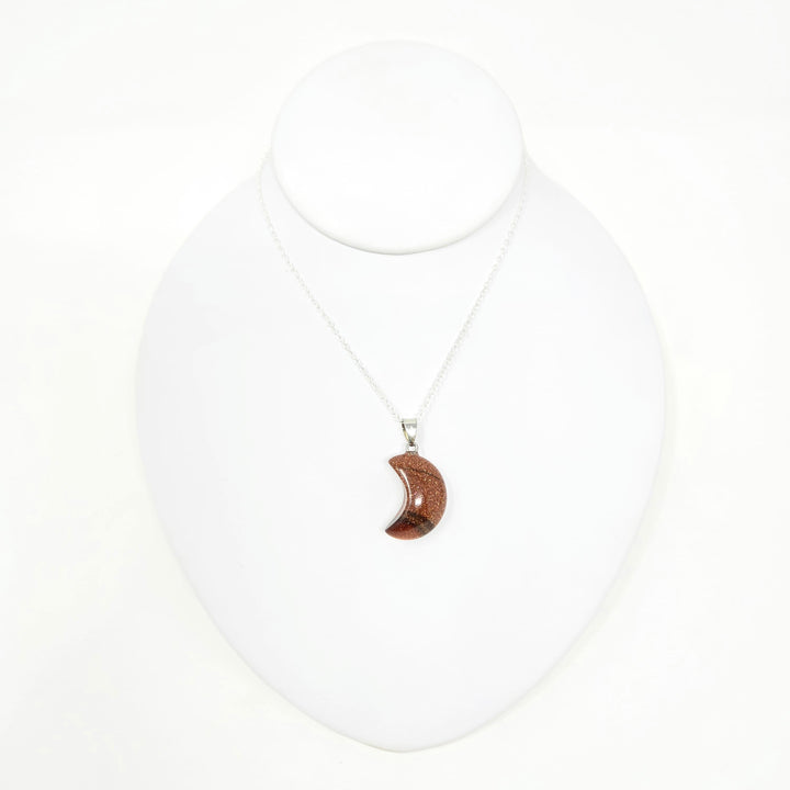 Goldstone Moon Pendant 3/4 Inch | The Harmony Store Pendant