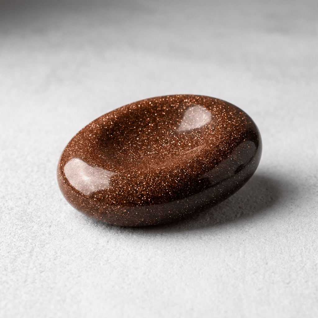 Goldstone Worry Stone (Glass) | The Harmony Store Palm Stone