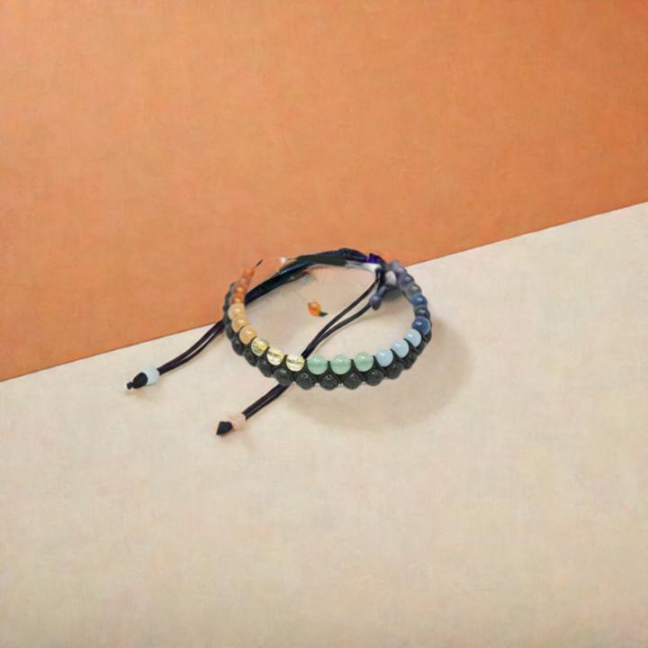 7 Chakra Lava Bracelet (Adjustable)