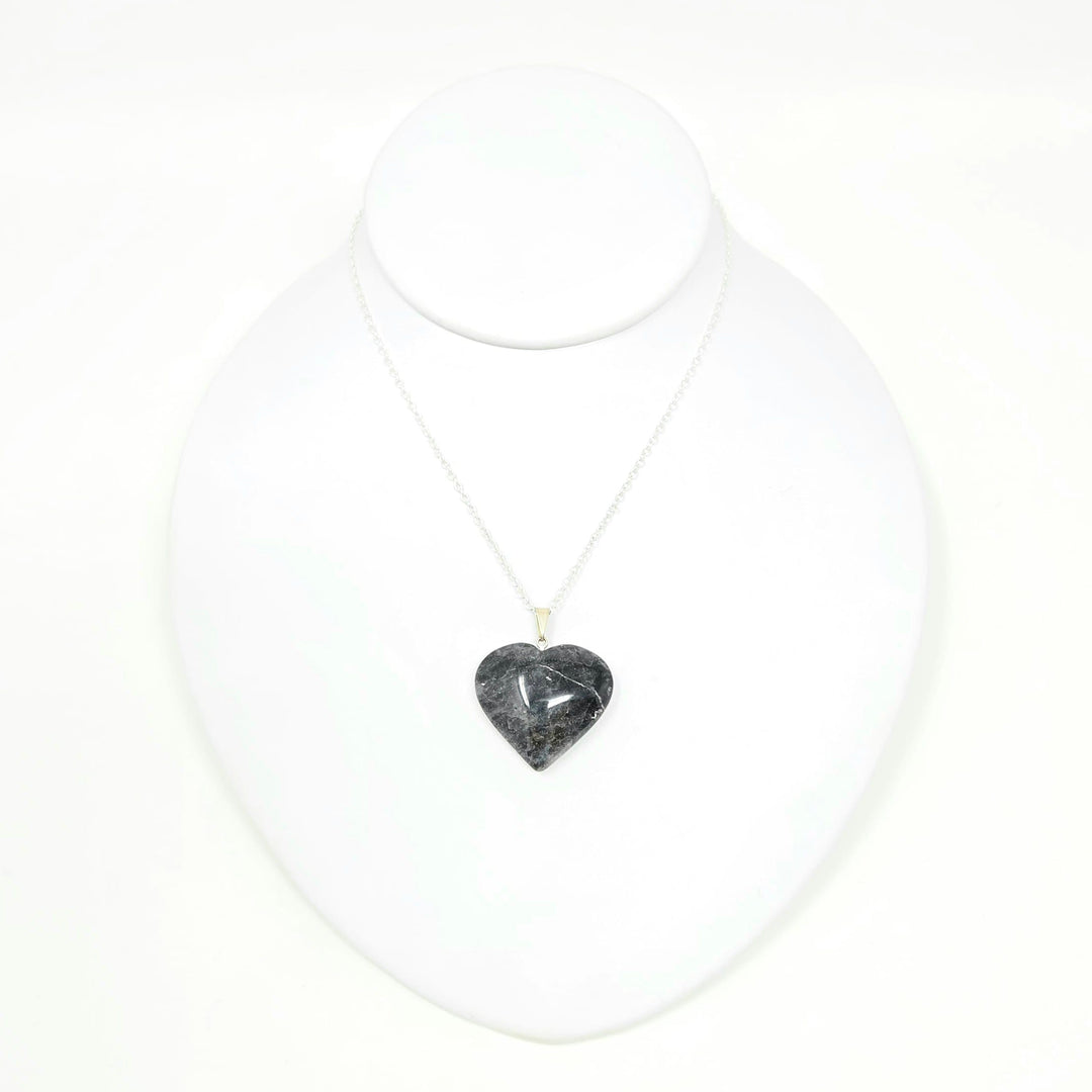 Gray Jasper Heart Pendant 25mm | The Harmony Store Pendant