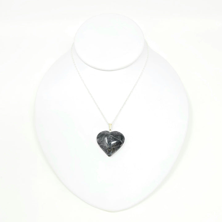 Gray Jasper Heart Pendant 25mm | The Harmony Store Pendant