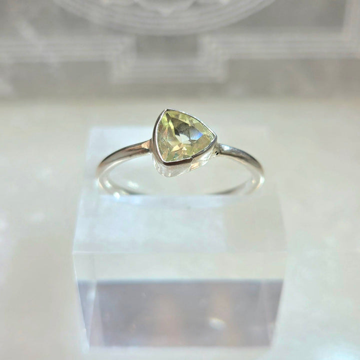 Green Amethyst Faceted 925 Ring | The Harmony Store Ring