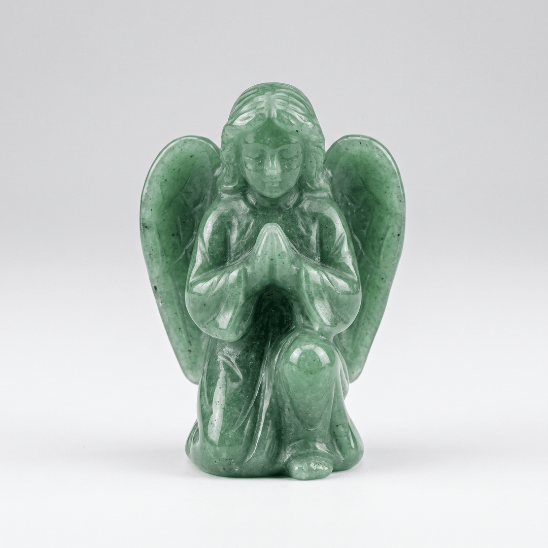 Green Aventurine Angel 3-Inch | The Harmony Store Carving