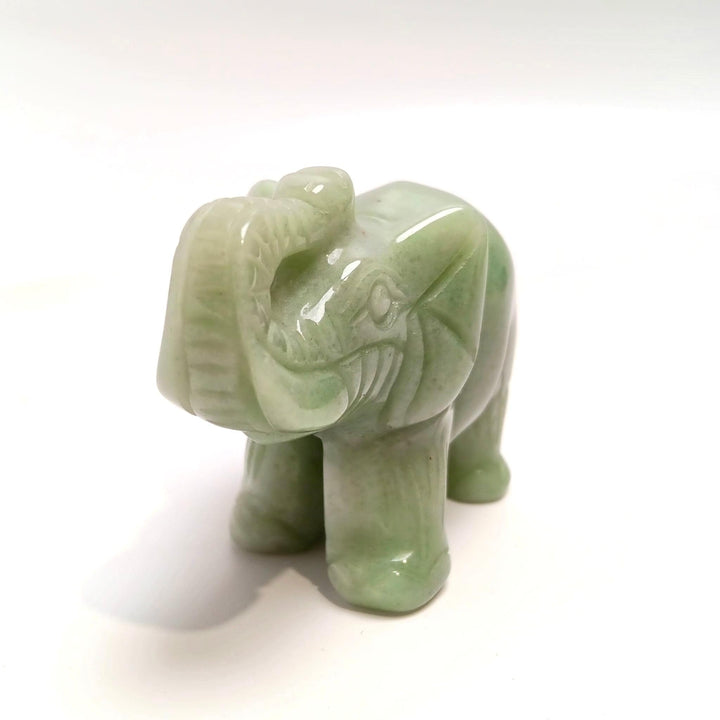Green Aventurine Elephant 3-Inch | The Harmony Store Carving