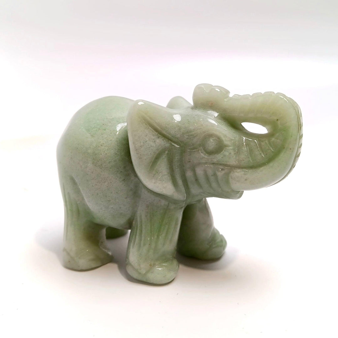 Green Aventurine Elephant 3-Inch | The Harmony Store Carving